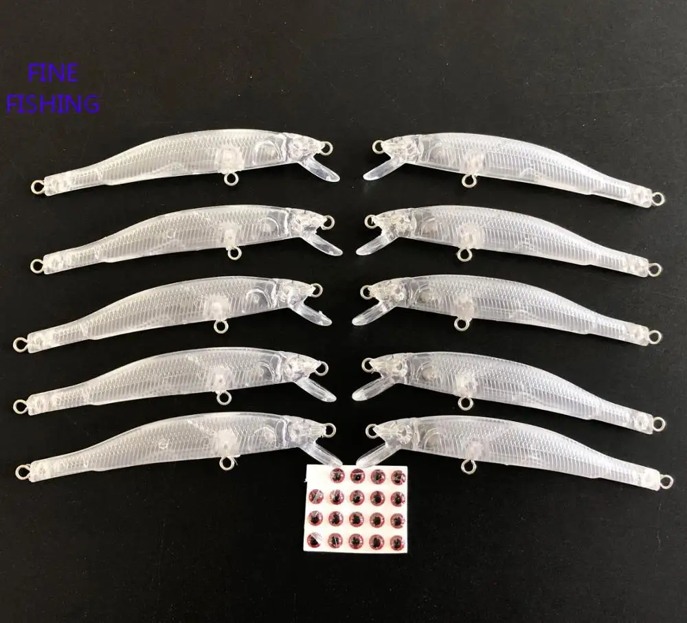 Неокрашенная рыболовная приманка, блесна, блесна, пустая кренкбейт, корпус приманки 88 мм, 4 г, 8162 #