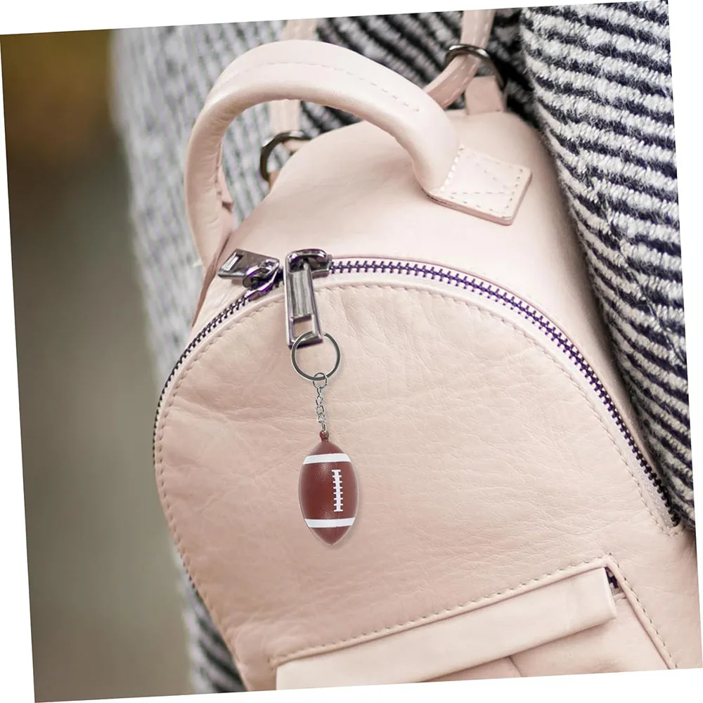 Rugby Balls Keychain Sports Gift Team Souvenir Key Chain Pendant Ellipsoidal Small Rugby Gift For Bags Fans Kids Player Backpack