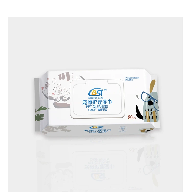 Лидер продаж, товары для домашних животных, 100% натуральные салфетки для чистки ушей домашних животных, органические Биоразлагаемые Салфетки для домашних животных