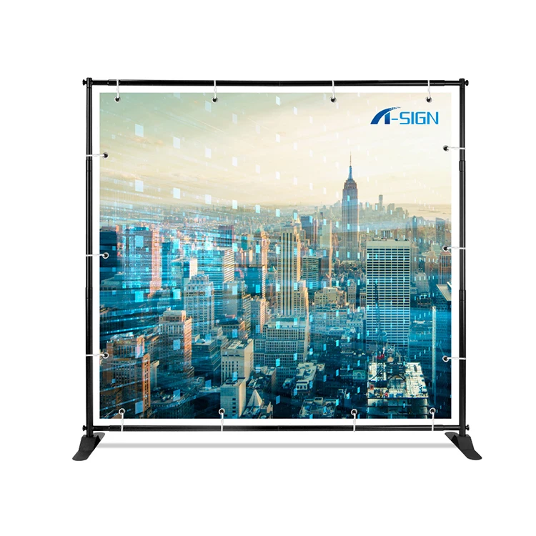 Aluminum backdrop portable adjustable banner stand for advertising and exhibition display