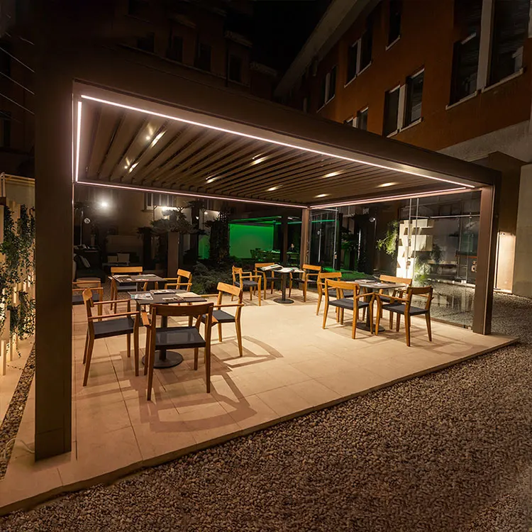 Customized aluminum outdoor pavilion Garden landscape pavilion leisure pavilion glass room