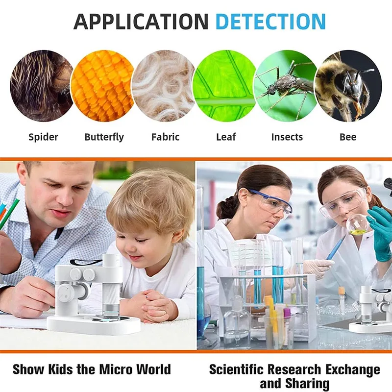Beaverlab Indoor Outdoor Wireless Monocular Learning Digital Camera Mikroskop Science Toy Educational Microscope for Children