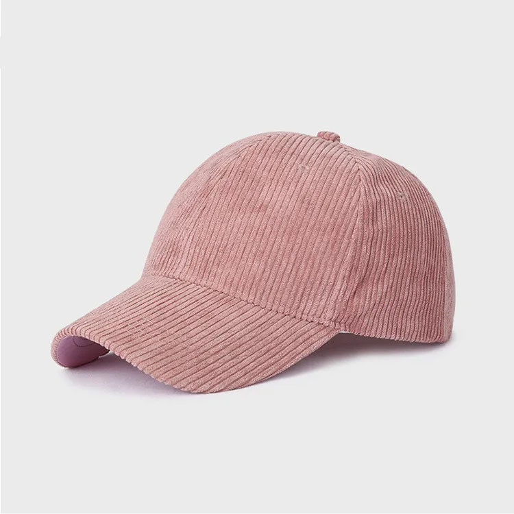 Wholesale Korean Soft Top Corduroy Baseball Cap Solid Color Versatile Sunscreen Warm Hats for Women and Men