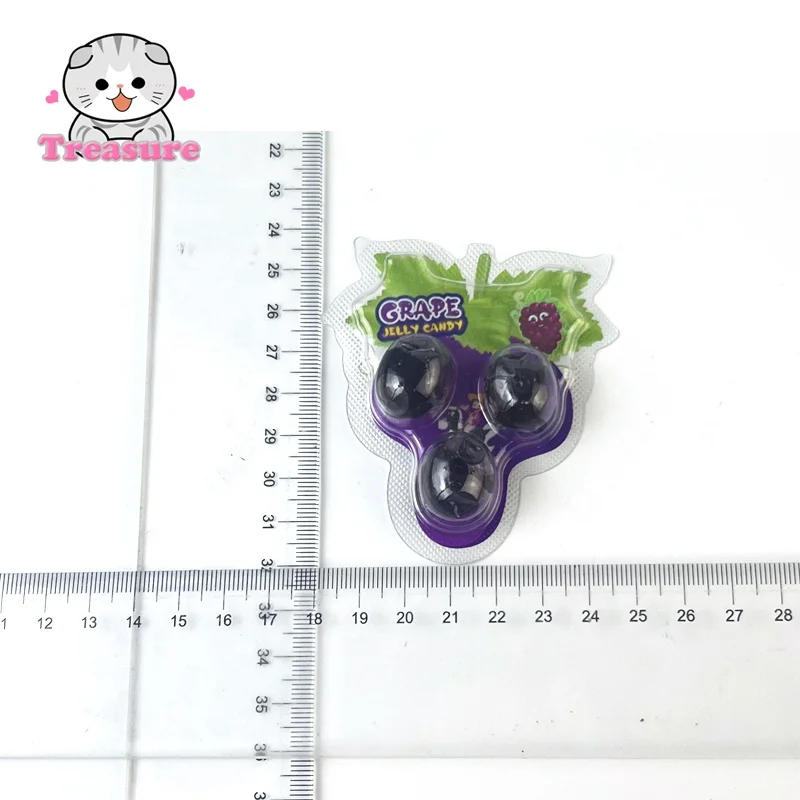 Peelable gummy candy filled soft candy grape gummies juice gummy candy