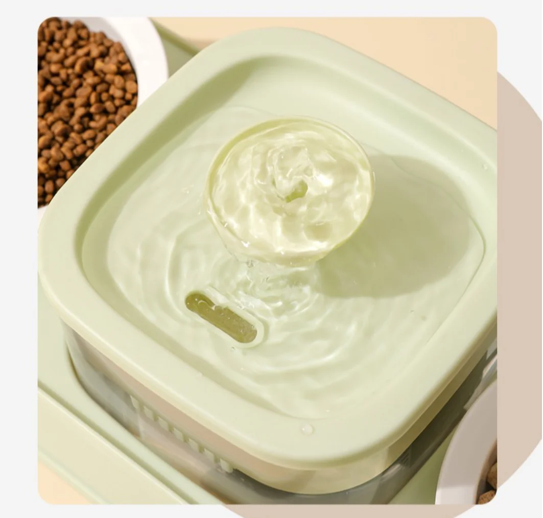 New Design Ceramic Cat Food Bowls and Water Feeder with Automatic Water Dispenser 2-in-1 Cat Dog Feeder And Drinker Bowls