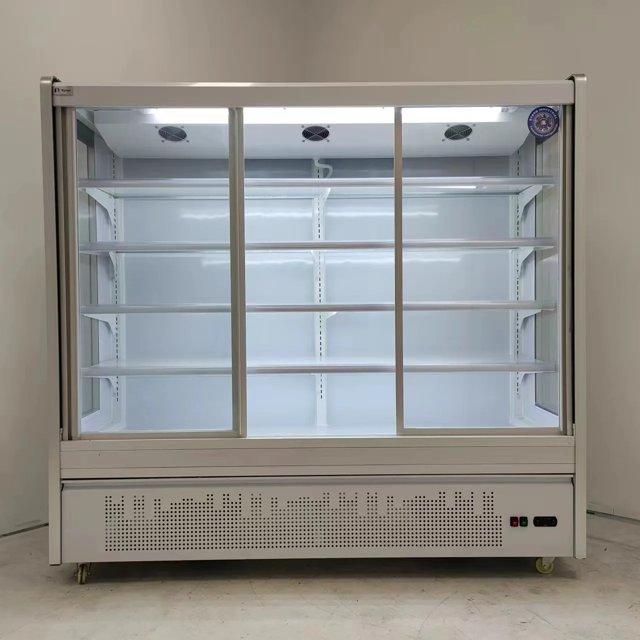 Thick Screen Printing Price Cooler Mini Freezer Fridge Refrigerator malatang Toughened Tempered Glass Door Clear Black Red White