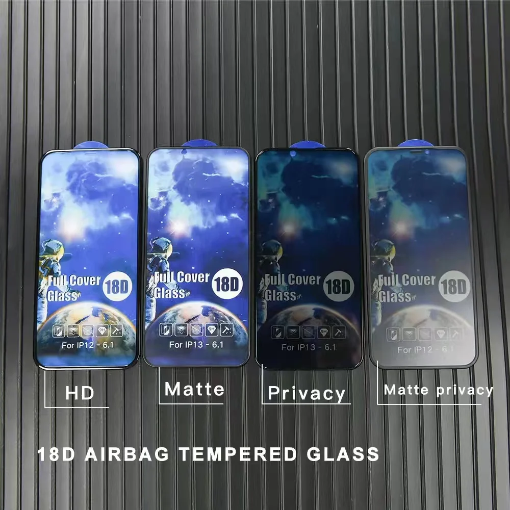 Luxury 18D Airbag Full Glue Glass Film 9H Tempered Glass Screen Protector For iPhone 13 Pro max 13/13 Pro 13 mini
