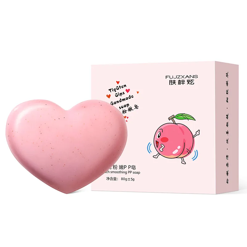 Deep Cleaning Pink And Tender To Remove Black Essential Oil Soap, Honey Powder Tender Pp Heart Shaped Soap