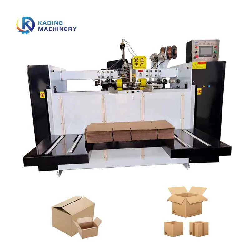 Double Pieces Corrugated Paper Sheet Stitching Machine Semi Auto Carton Nailer Stitching Machine