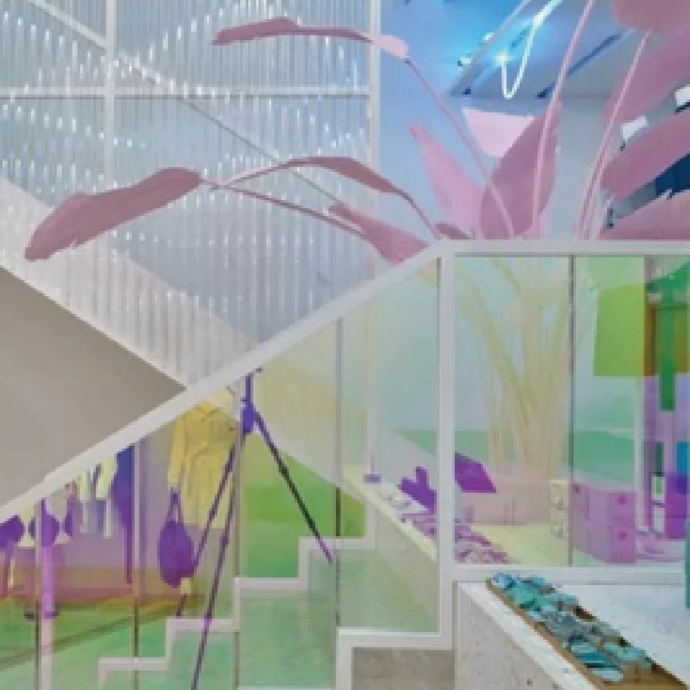 1.38*50m Chameleon Decoration Film Tinted Glass Rainbow Laser Chrome Building Window Film Decorative Dichroic Tint Window Film