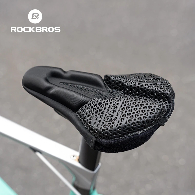 ROCKBROS Bicycle 3D-printed saddle cushion cover  MTB road bike Saddle ride cushioned hollow comfortable bicycle seat cover