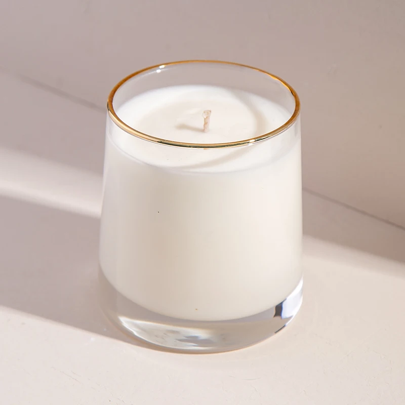 Colorful Electroplate Glass Jar Scented Candle Smokeless Air Purification Soy Wax Candle For Stress Relief