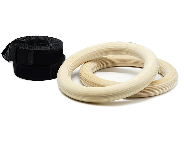 Wood Gym Rings for Gymnastics Training and Match Customized Logo available