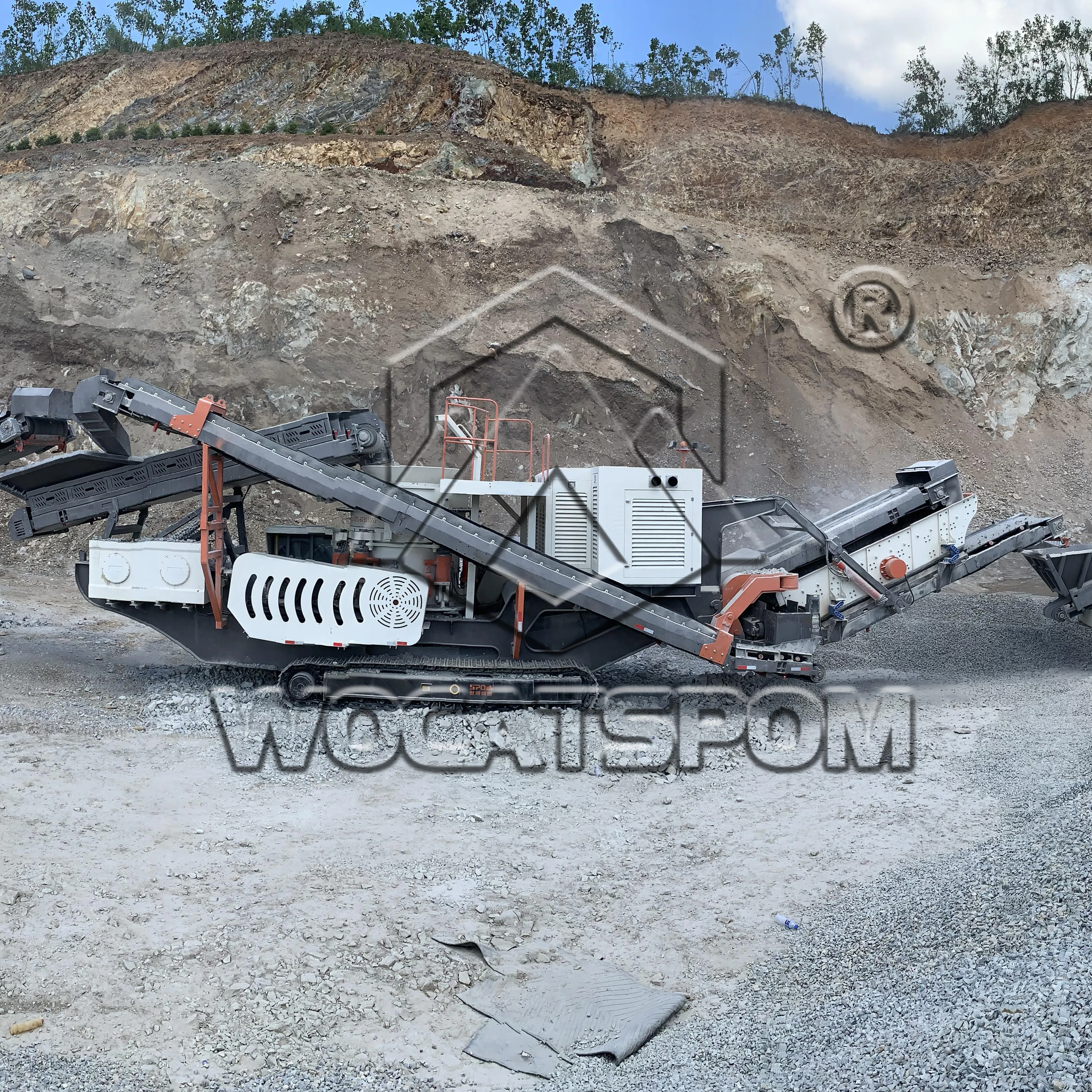 100tph track-mounted mobile cone crusher mobile crushing equipment for limestone river stone high quality machine