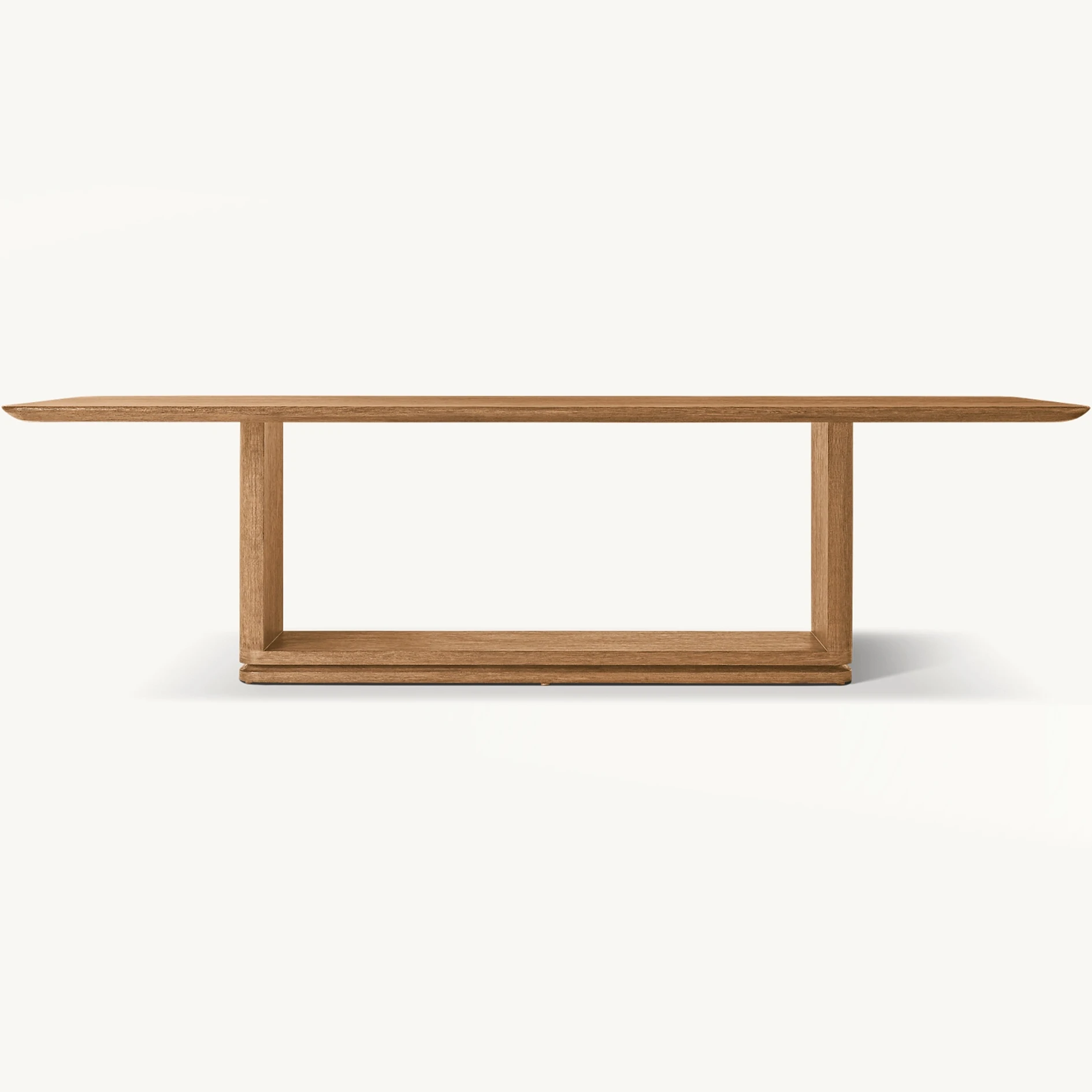 Classical Luxury Indoor Villa Furniture Natural Solid Oak Wood Open Rectangular Dining Tables