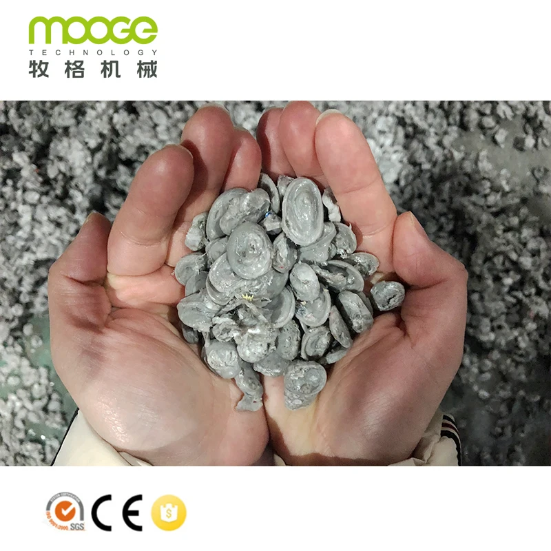 Plastic Recycling Granulator Machine / LDPE Film Crushing Shredding Washing Drying Agglomerator Squeezer Line