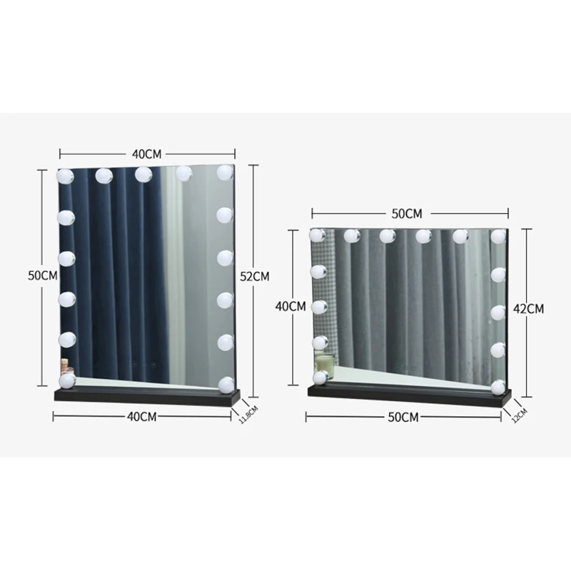 14 Dimmable LED Lighted Touch Switch Adjustable Hollywood Style Makeup Mirror Dressing Mirror with 10X Magnifying Feature