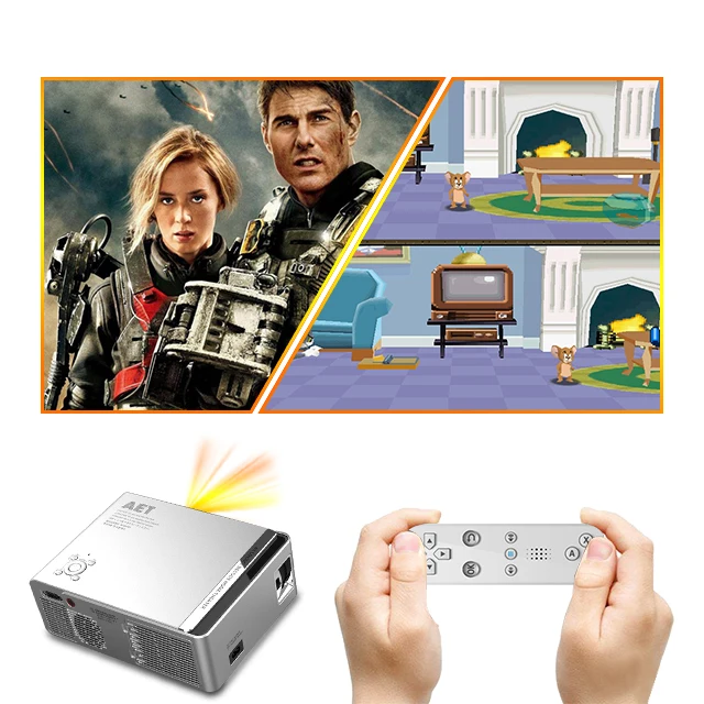 Factory Price Wifi Hd 4K 2gb+32gb Hdmi 1080P Led projector with video game