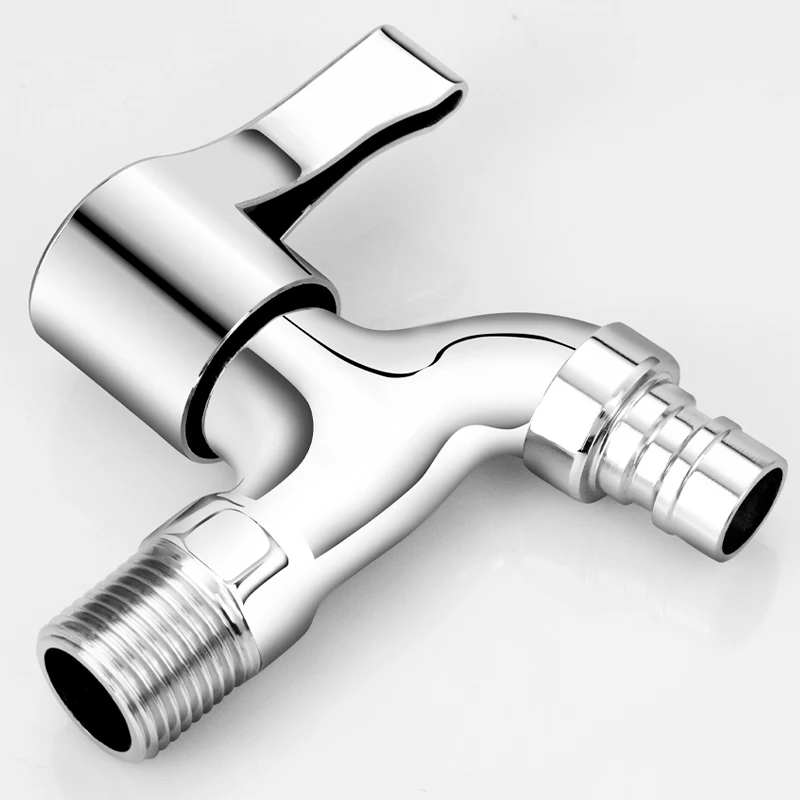 TMOK In Stock 1/2 ich Polish Chroming Plated Copper Brass Faucet Bibcock Water Tap for Wash Machine Bathroom
