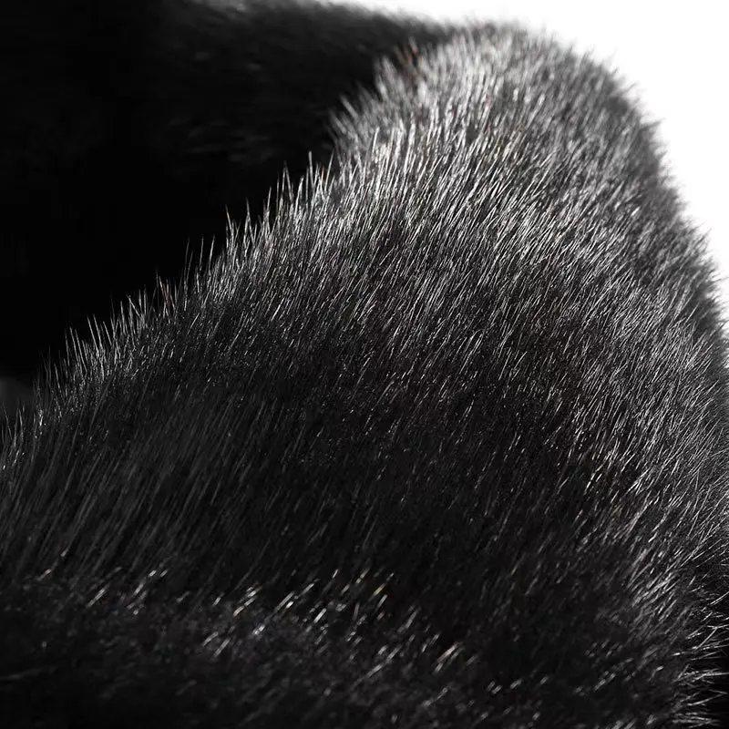 Wholesale Natural Sheep Fur Coat Custom Winter Warm Long Fur Coat Classic Style Luxury Mens Fur Coats