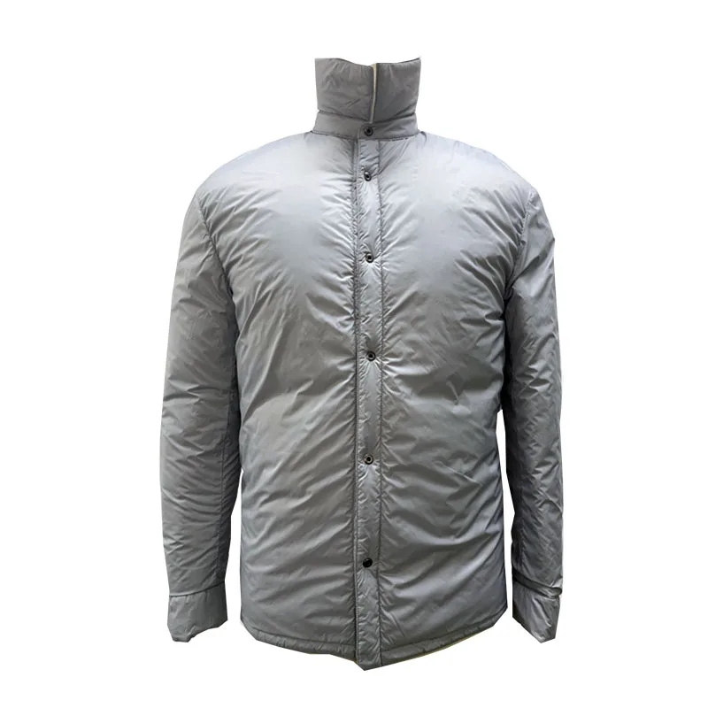 Дизайнерские рубашки для мужчин 2021 мужское серое пальто Модная стильная куртка Клиент OEM нейлоновая ткань пальто