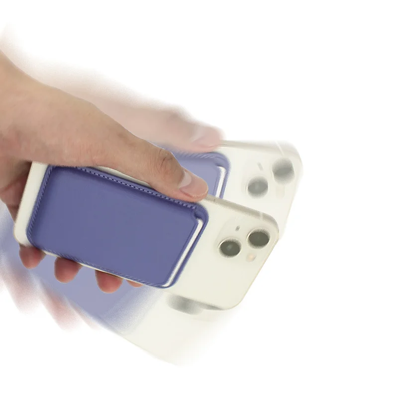 Wholesale Custom Logo Magnetic Card Wallet Magsafe Credit Cards Leather Wallet Holder for iPhone Credit Card