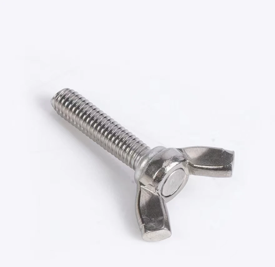 304 stainless steel butterfly screw Butterfly Angle screw plated white zinc ingots hand screw