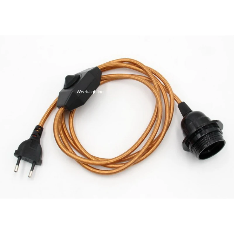 Диммер ЕС Подключите кабель переменного тока световой модулятор лампы линии диммер контроллер для настольной электрический провод AC110V 220V 1 8 м