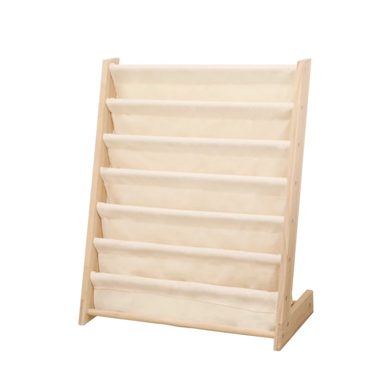 Wooden Cloth Bookcase Shelf Kids Bookshelf Children Bedroom Furniture Cabinet Modern Preschool Furniture School Cabinet