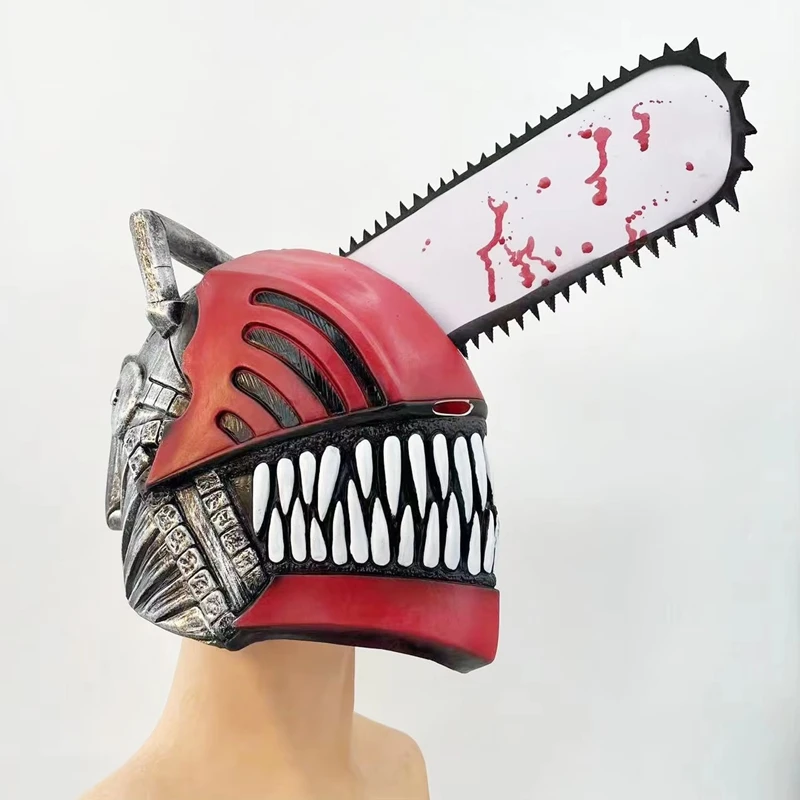 Chainsaw Man Denji Cosplay Mask Anime Denji Pochita Cosplay Latex Mask Halloween Party Props for Adult