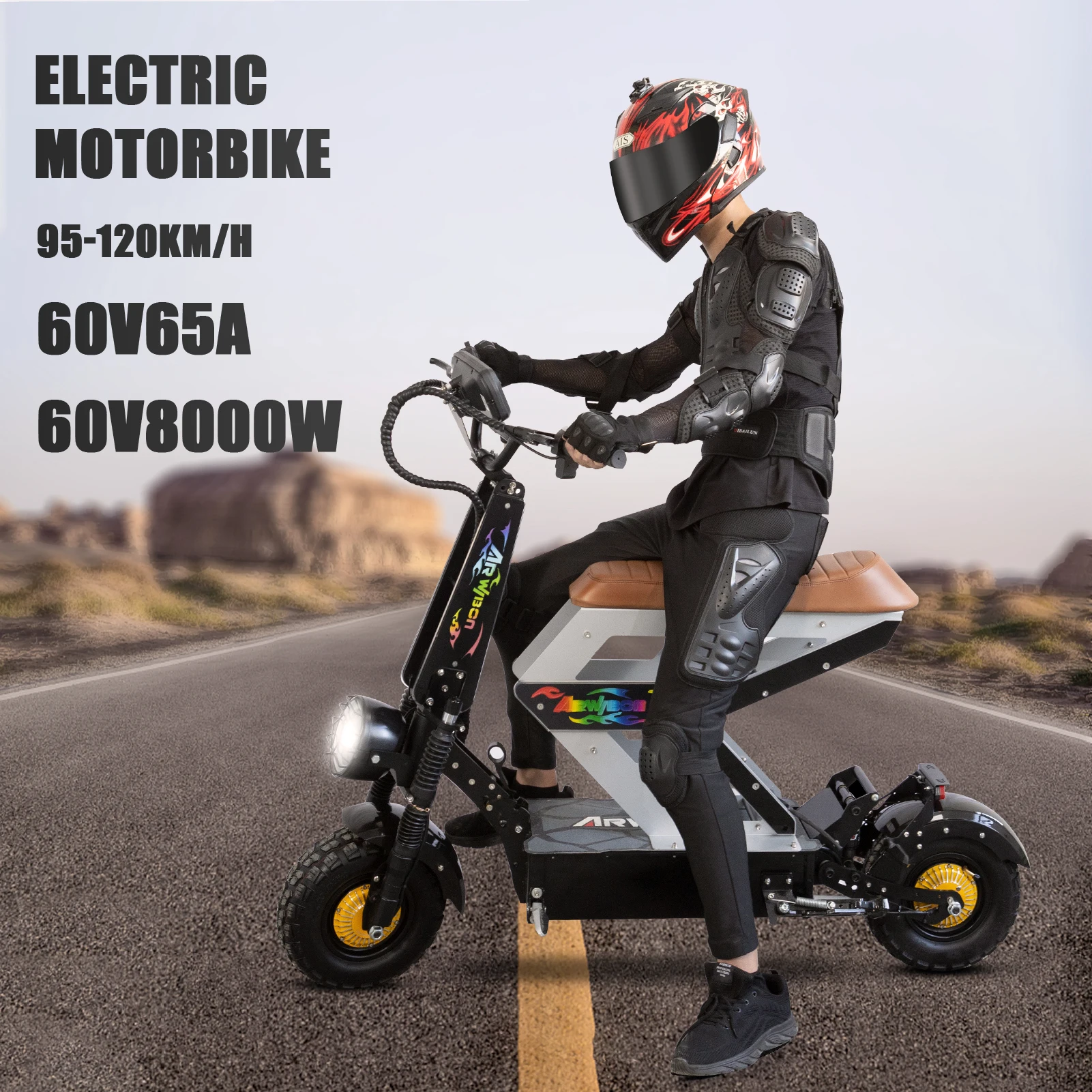 EU Warehouse 8000W dual motor 13 Inch Off road tire E Scooter 100km/h Electric Scooter for adult electric motorcycle
