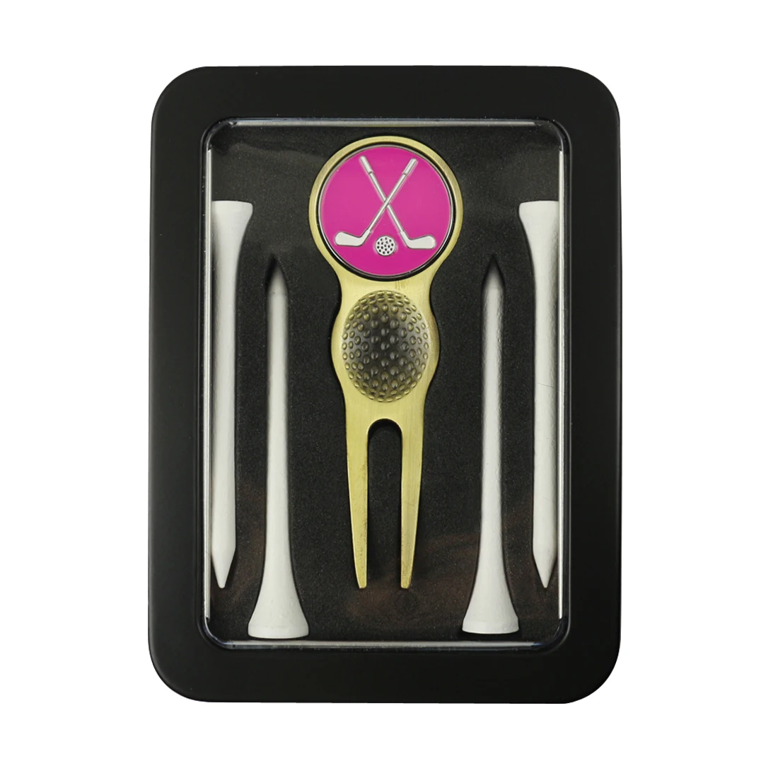 Factory Wholesale Custom Golf Accessories Series Golf Gift Set With Golf Tee Magnetic Divot Tool And Ball Marker