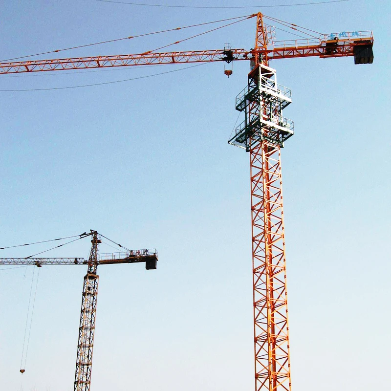 China Brand 80m Jib Length 8ton Self Erecting Topkit Tower Crane QTZ80 in Congo