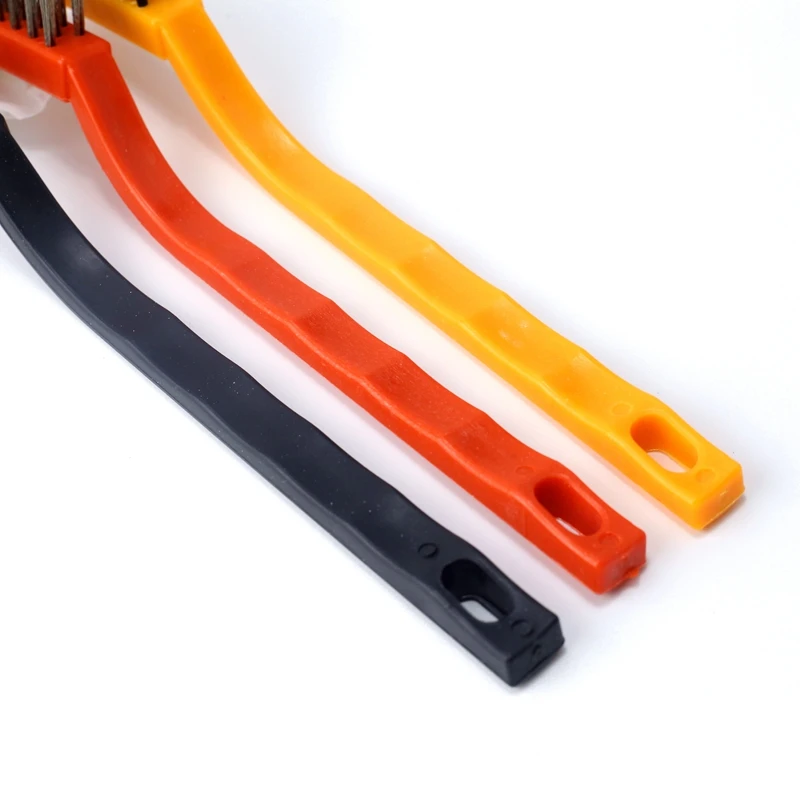 Mini wire brush multi-function industrial brush plastic handle stainless steel brush
