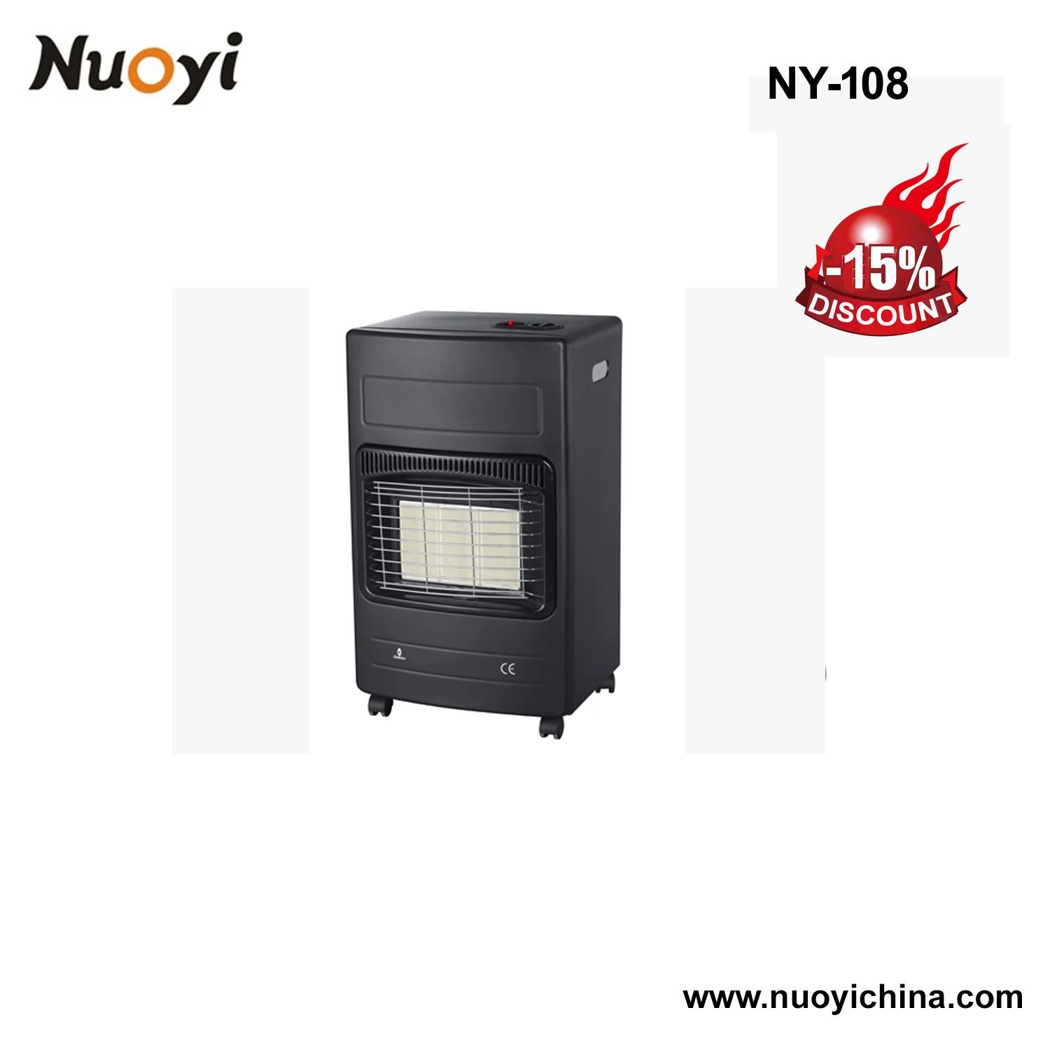 3 Burner Portable Cabinet LPG Indoor Natural Gas Room Heaters Home Use