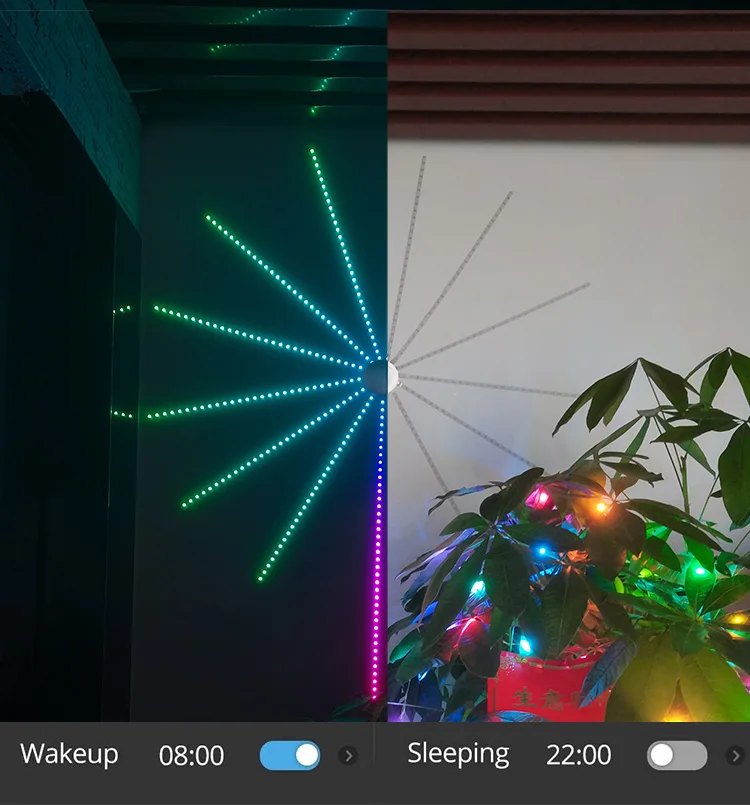 USB Flashing Firework Lights Smart Sound Sensing Led for Decoration