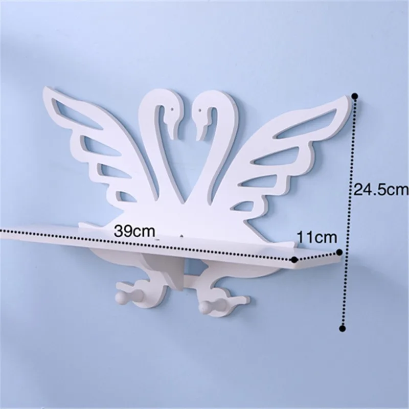 Creative Garden-inspired Swann Design TV Background Wall Shelf Perforation-Free Wall Decoration Partition Bedroom Living Room