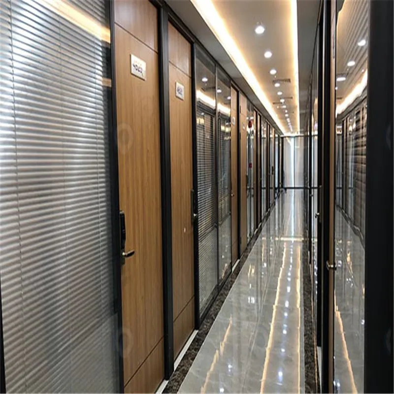 Высокое качество дешёвый бывший в употреблении офисной мебели во весь рост подвижная алюминиевая стеклянная перегородка