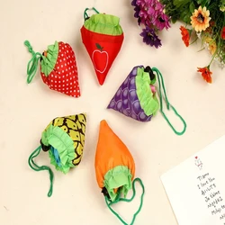 Recycled Polyester Foldable Bags Fruit Shaped Foldable Eco Tote Bag For Promotion