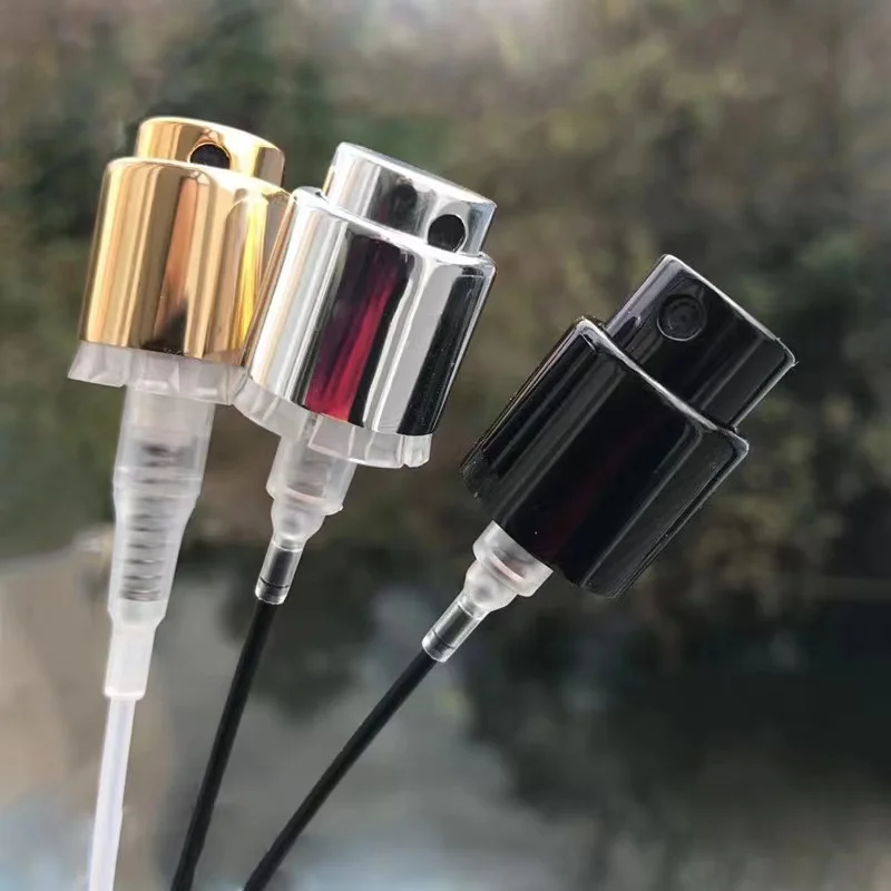 Бесплатная доставка 15 мм 0.12cc алюминиевый безобжимной парфюмерный насос Золотой серебристый черный мелкий распылитель косметический упаковочный