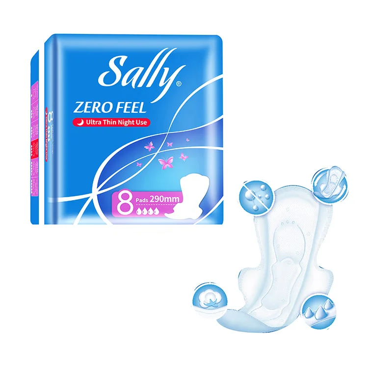Sally Wholesale OEM Organic Sanitary Pads Women Menstrual Lady Anion Sanitary Napkin