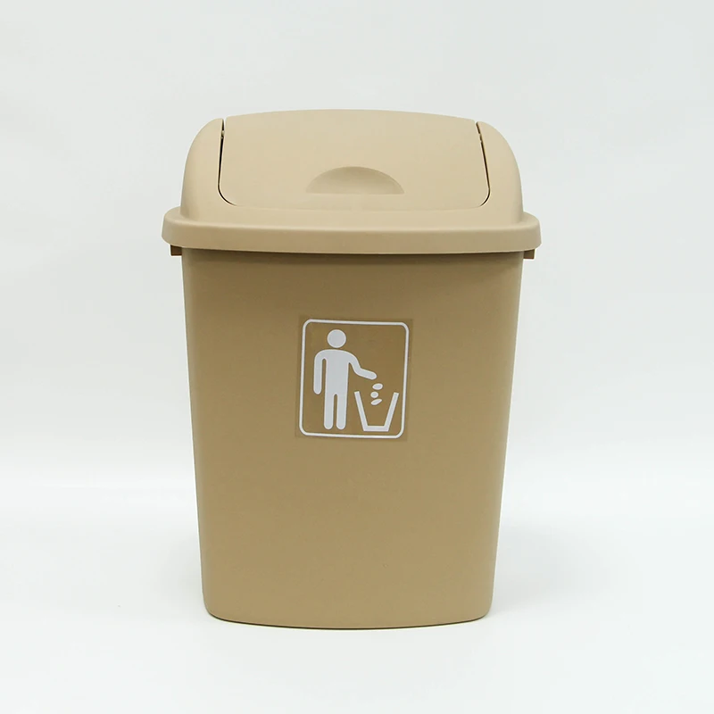 High quality 25L Large Home Use Kitchen Plastic Trash Can Indoor Push Lid Rubbish Bin Garbage Container
