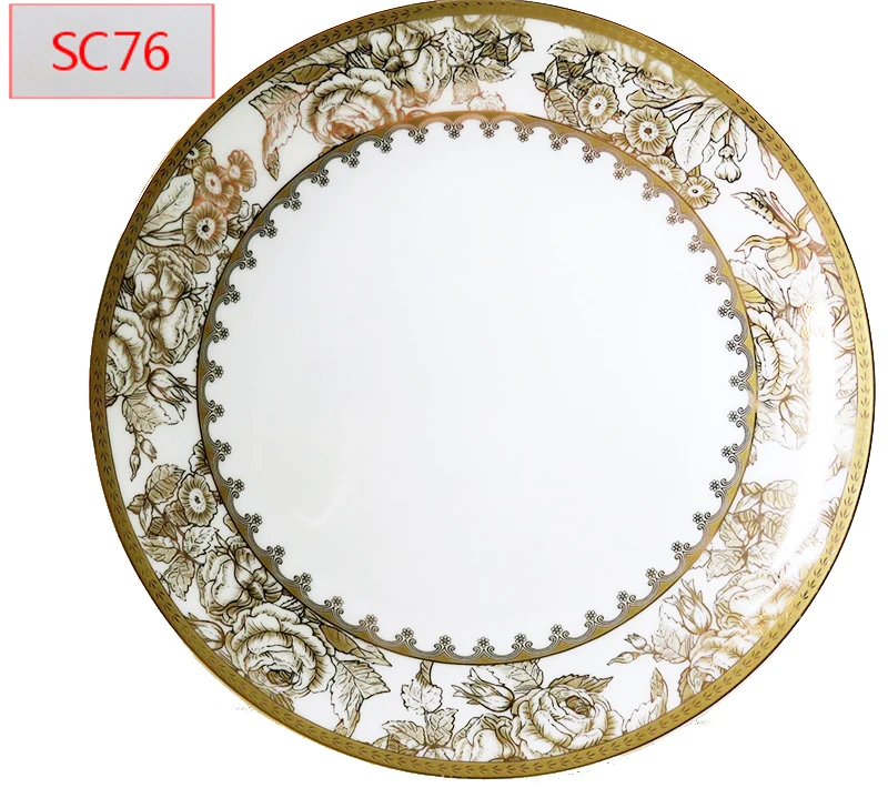 cheap price home used 10 inch porcelain dishes sets decal customized ceramic dinner plate sets bone china tablewares