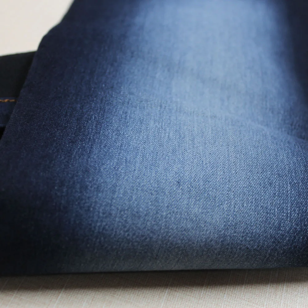 Polyester Spandex School Uniform Fabrics Woven Shirt Uniform Grey Yarn No Slub Fabric Cotton Dyed Denim TWILL 7.3oz Blue 53/54'