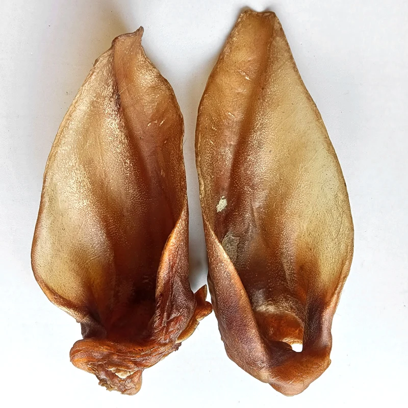 Hot free sample high protein dry dog food natural health Beef Ear with Ring Customized Healthy Cow Ear Shell
