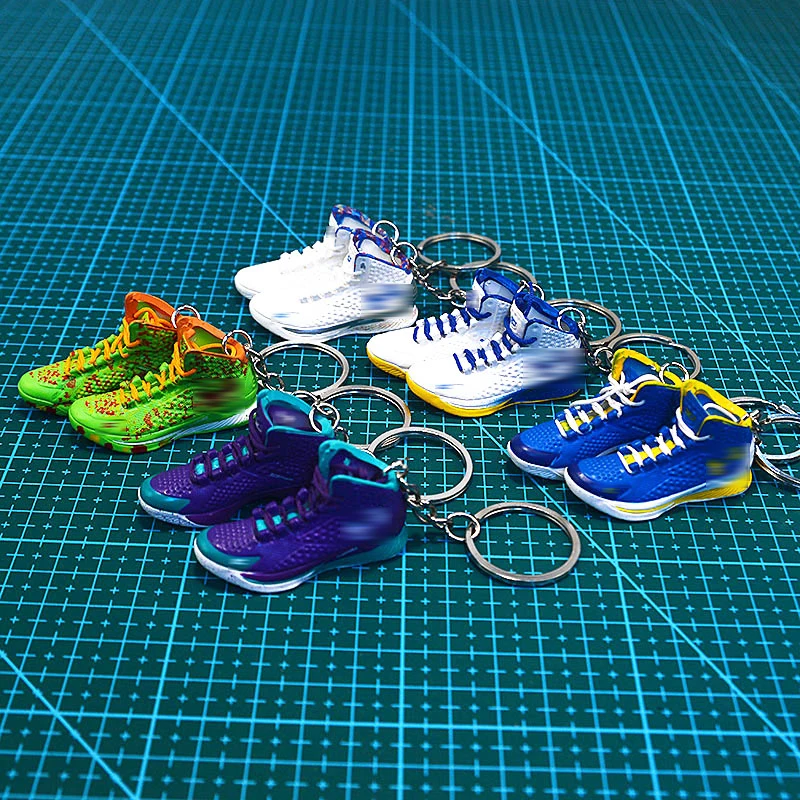 Wholesale Air Jordan Keyring Key Chain Ring Ads Cushion portachiave 350 V2 3d Yeezy Boosted jordan 1 Shoe AJ 3D Sneaker Keychain