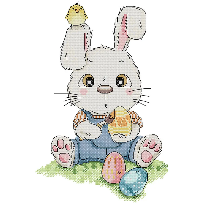 Aida Fabric Hand Embroidery Starter Kit With Pattern NKF Cross Stitch Kits