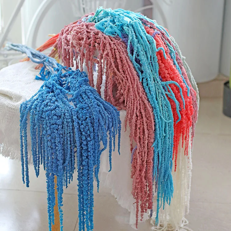 2024 Hot Seller White Hanging Amaranthus Flower Preserved Amaranth for Wedding/home/event Decoration