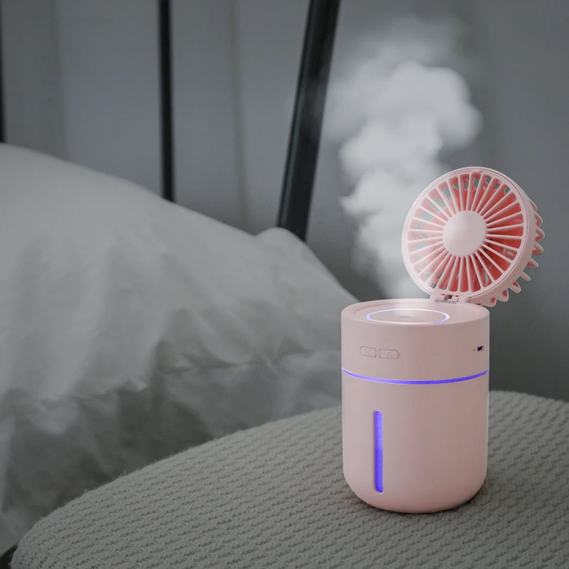 2000 mAh air cool mist humidifier fan portable mini cooling water spray fan for office