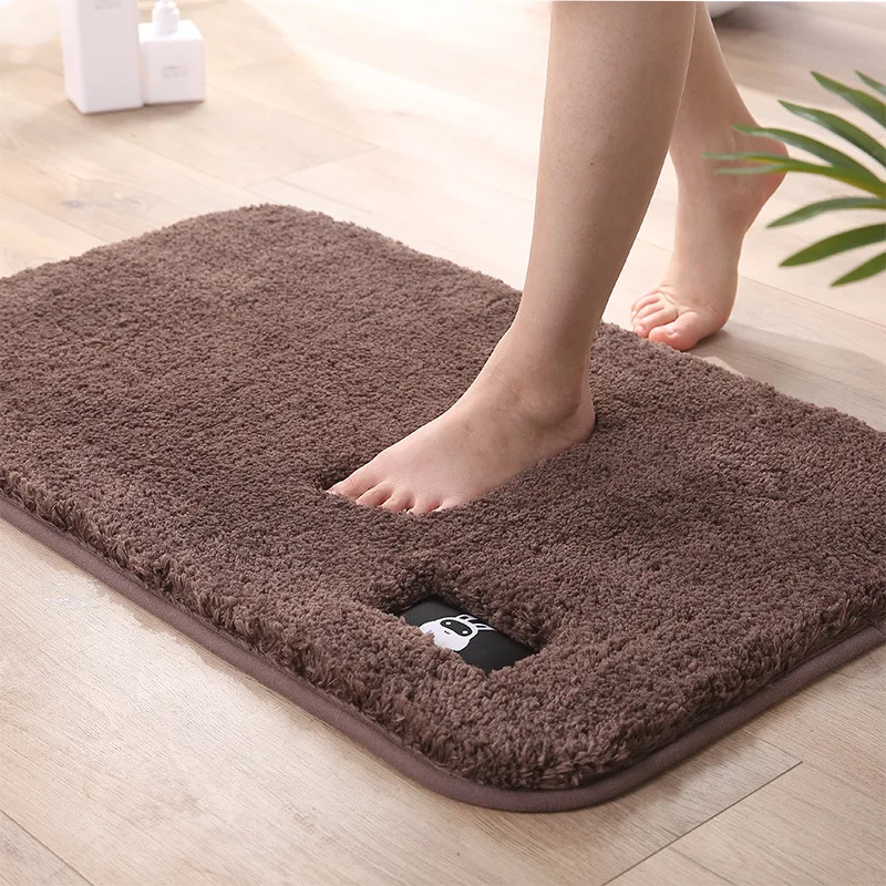 Wholesale Cheap Bathroom Washable Comfortable Anti Skid Mat Soft Shaggy Absorbent Water Microfiber Bath Mats for Shower Floor